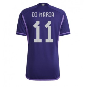 Argentyna Angel Di Maria #11 Koszulka Wyjazdowych MŚ 2022 Krótki Rękaw